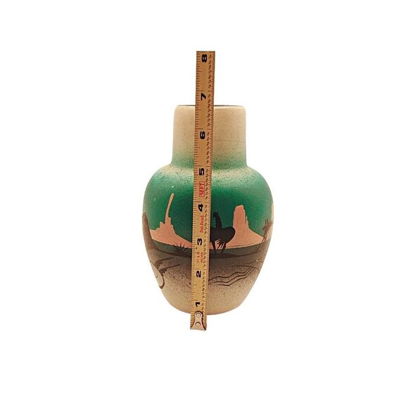 Binishtaa Navajo Native American Pottery Vase Artist Signed Hand Painted Art Jar - Picture 7 of 12